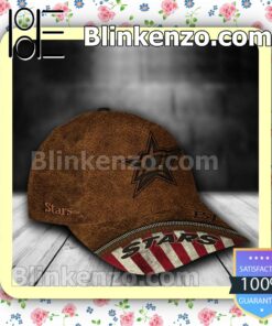 Dallas Stars Leather Zipper Print NHL Classic Hat Caps Gift For Men a
