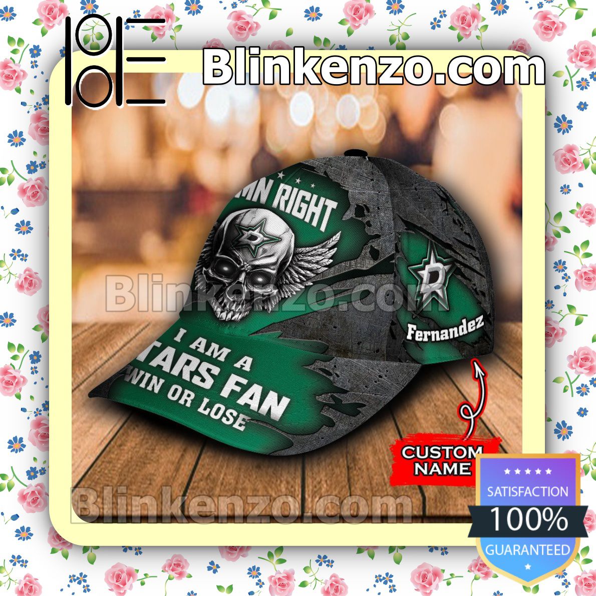 Father's Day Gift Dallas Stars Skull Damn Right I Am A Fan Win Or Lose NHL Classic Hat Caps Gift For Men