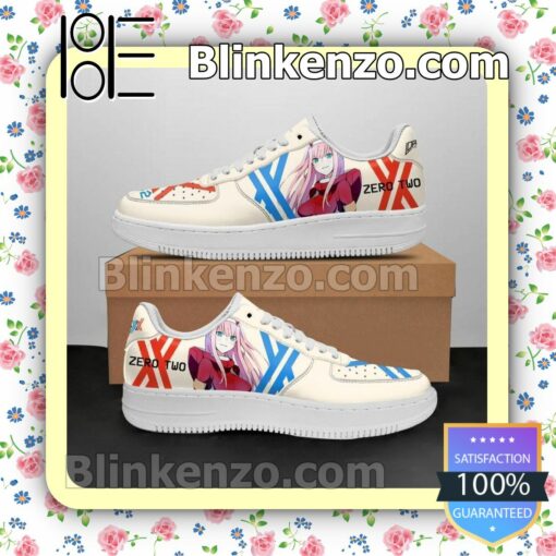 Darling In The Franxx Code 002 Zero Two Anime Nike Air Force Sneakers