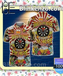 Darts And Beer That's Why I'm Here Custom Polo Shirt