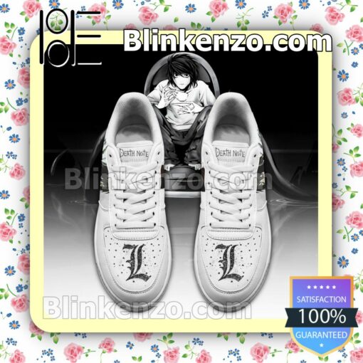 Death Note L Lawliet Anime Nike Air Force Sneakers a