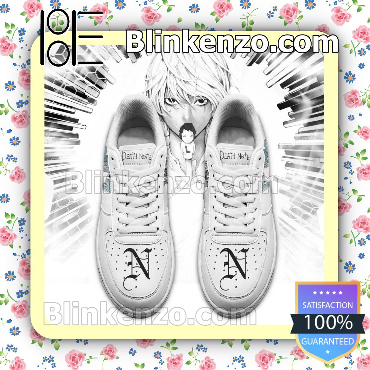 Present Death Note Near Anime Nike Air Force Sneakers