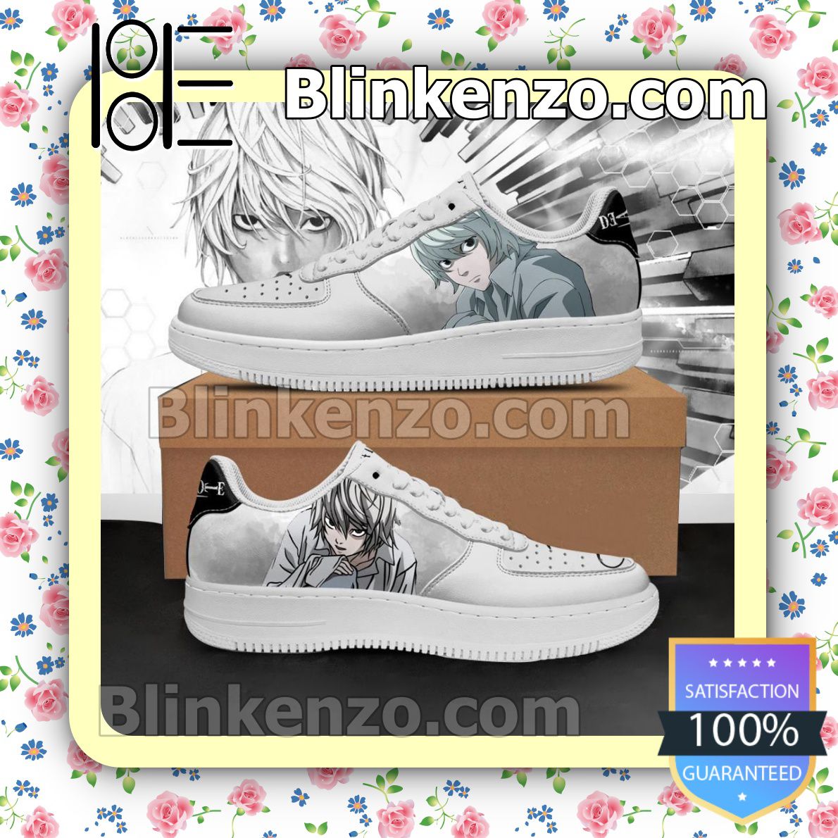 Etsy Death Note Near Anime Nike Air Force Sneakers