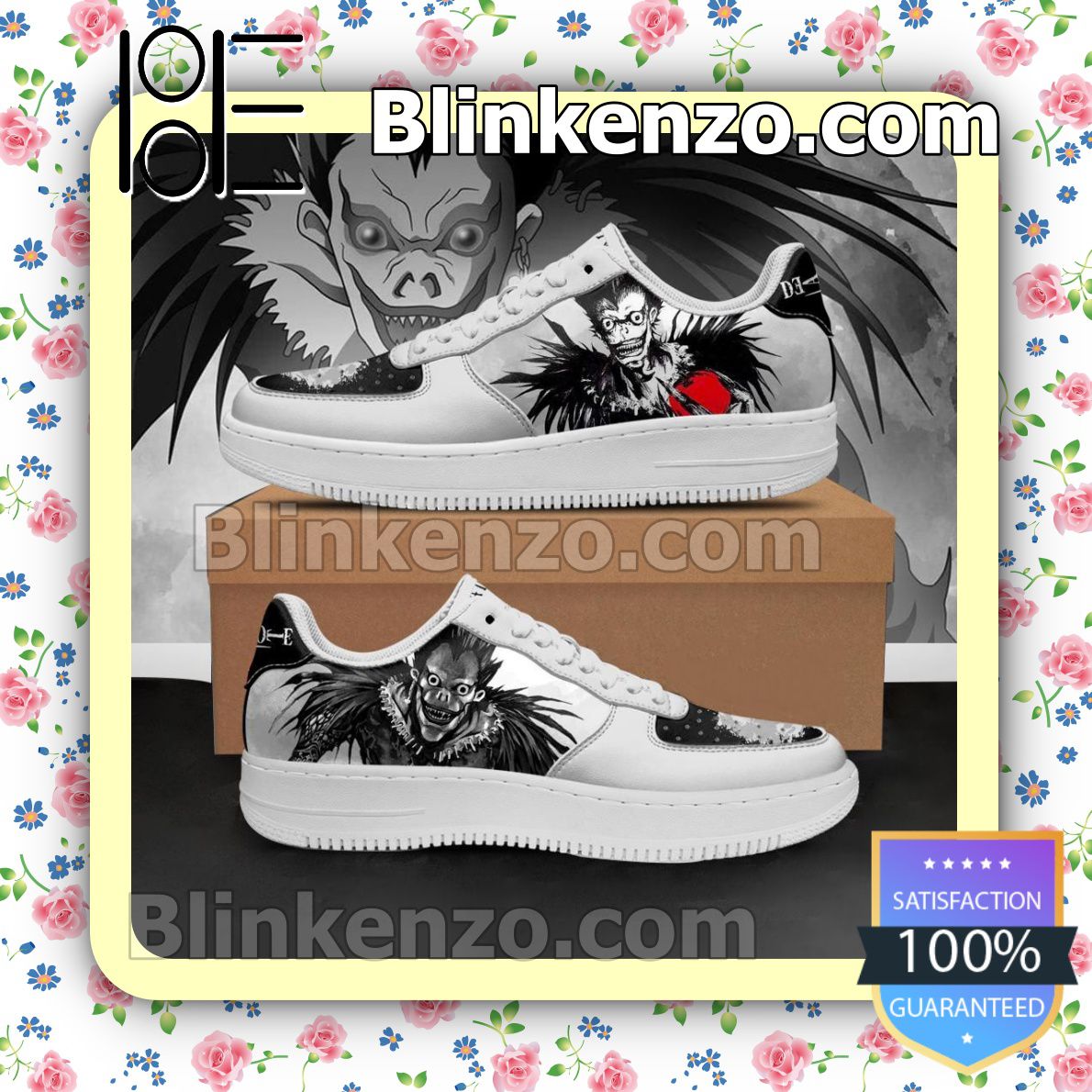Awesome Death Note Ryuk Anime Nike Air Force Sneakers