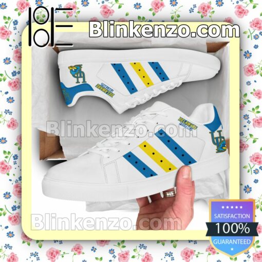Delaware Fightin_ Blue Hens Logo Print Low Top Shoes-a
