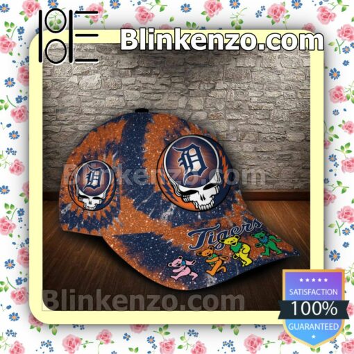 Detroit Tigers & Grateful Dead Band MLB Classic Hat Caps Gift For Men a