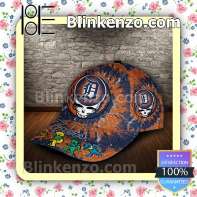 Detroit Tigers & Grateful Dead Band MLB Classic Hat Caps Gift For Men b