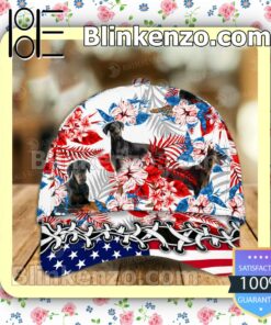 Doberman Pinscher American Flag Classic Caps