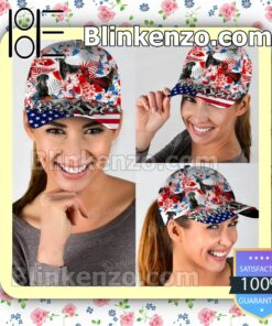 Doberman Pinscher American Flag Classic Caps b