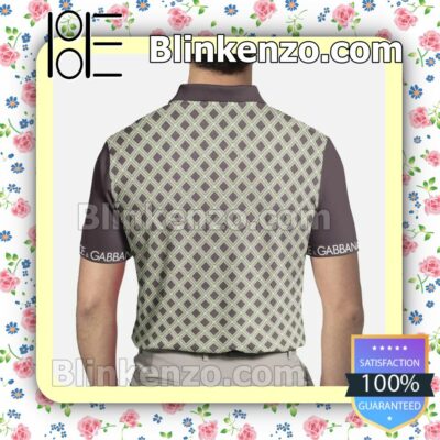 Dolce And Gabbana Checkered Custom Polo Shirt a