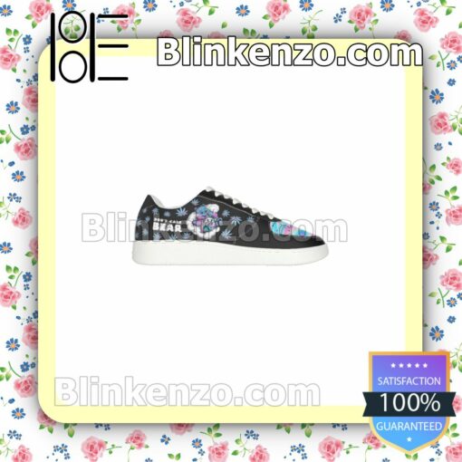 Don't Care Bear Hologram Cannabis Weed Mens Air Force Sneakers b