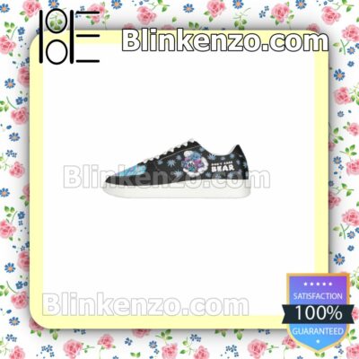 Don't Care Bear Hologram Cannabis Weed Mens Air Force Sneakers x