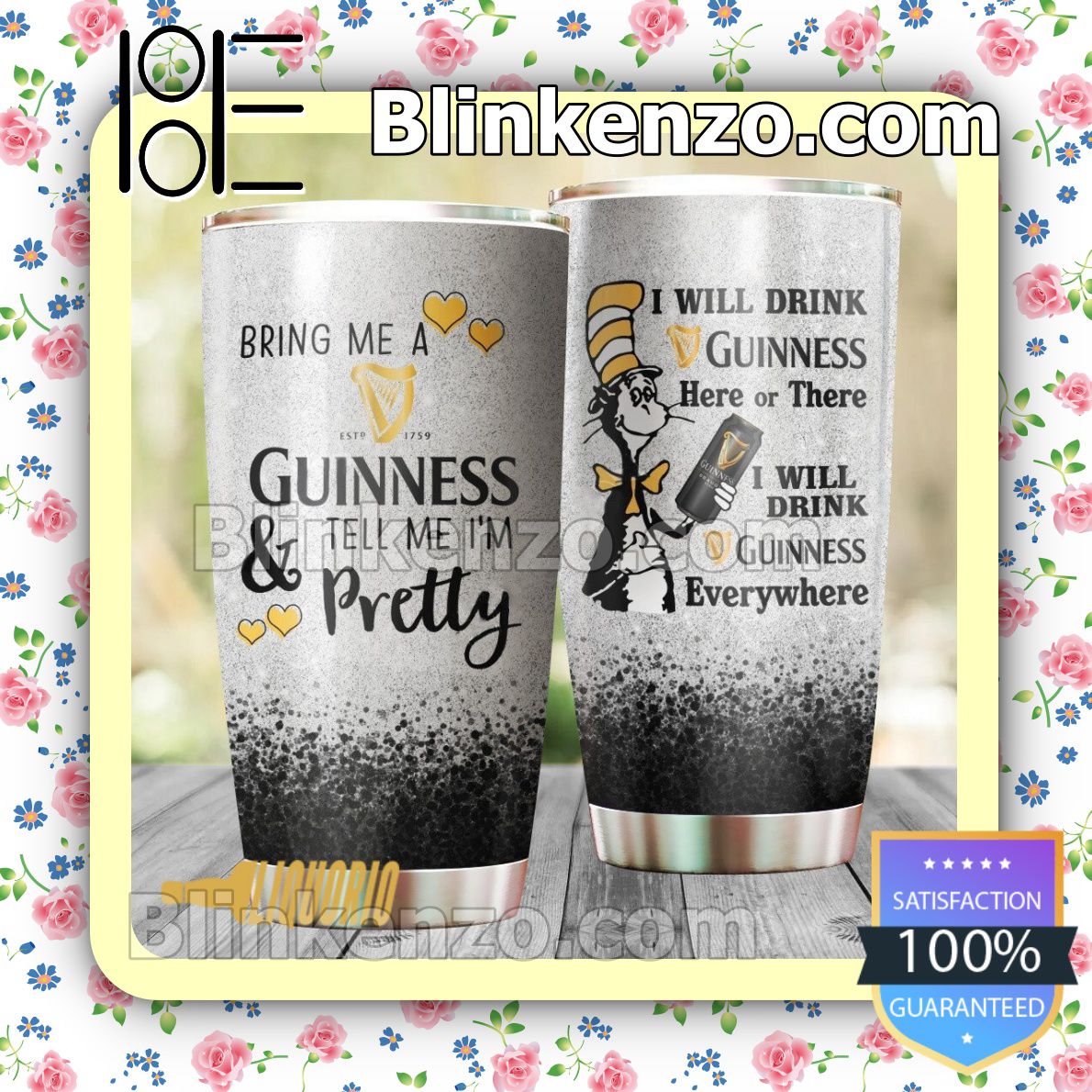 Dr Seuss I Will Drink Guinness Everywhere 30 20 Oz Tumbler