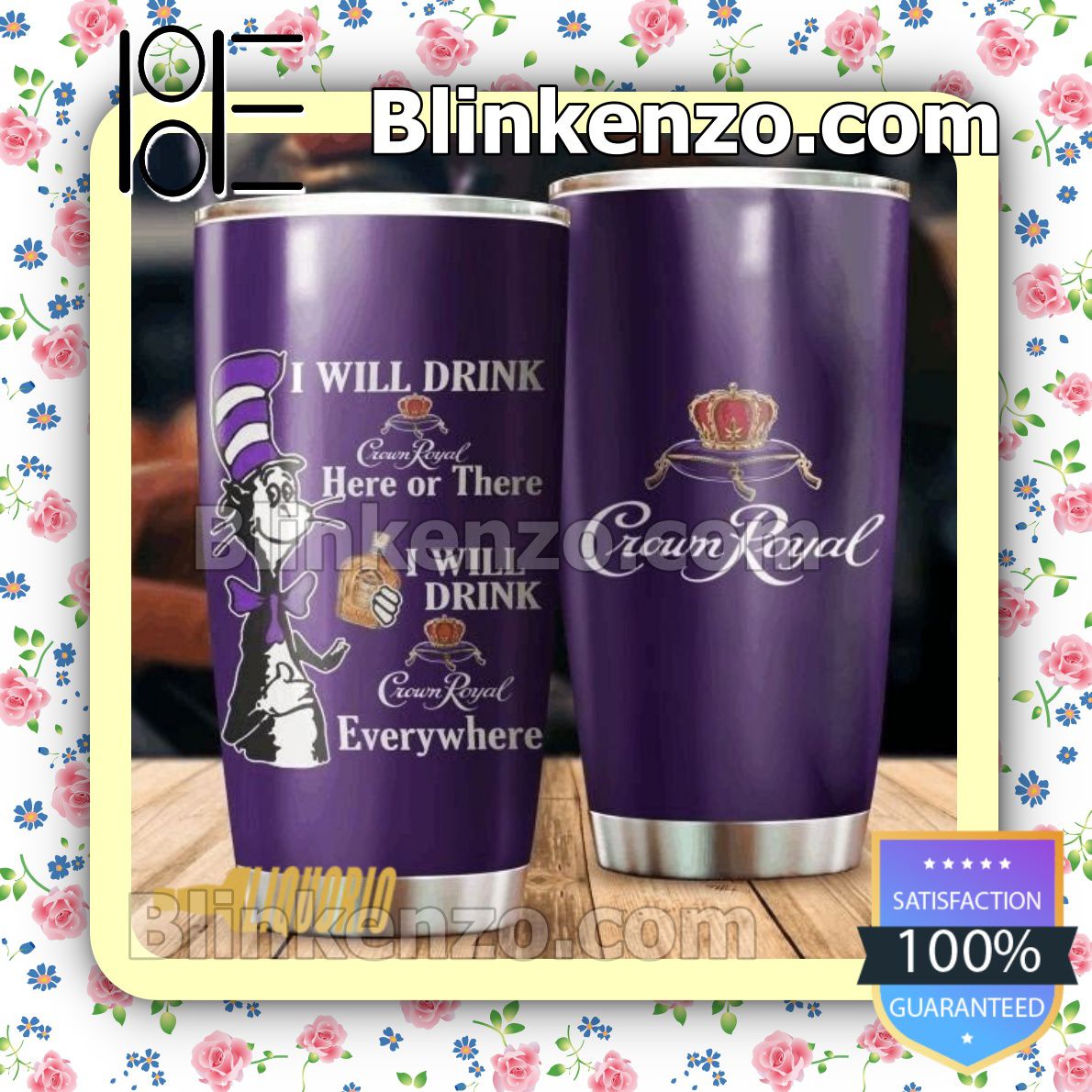 Dr Seuss I Will Drink Purple Crown Royal Everywhere 30 20 Oz Tumbler