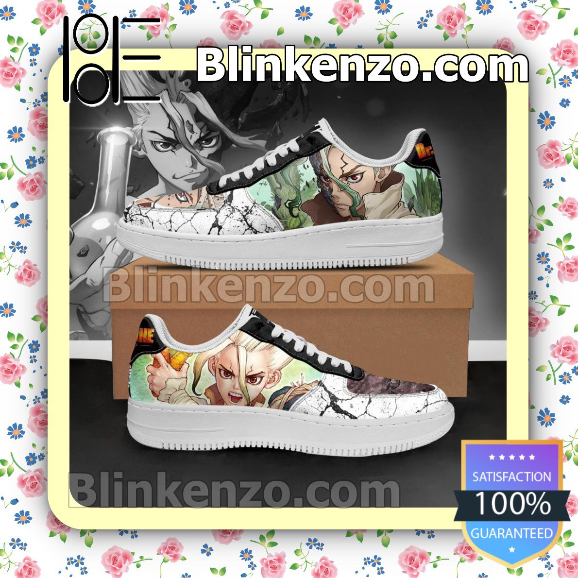 US Shop Dr Stone Senku Ishigami Anime Nike Air Force Sneakers