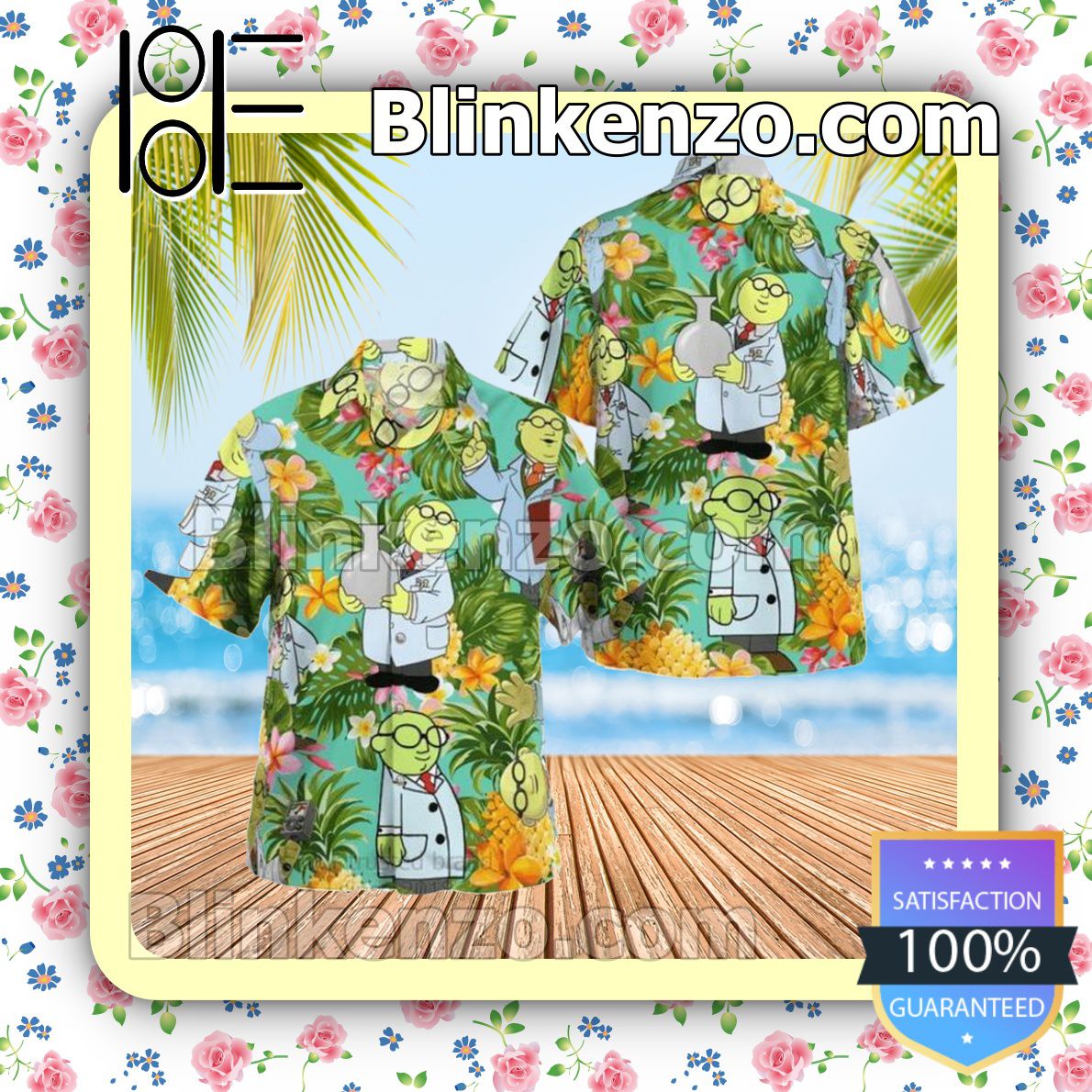Dr. Bunsen Honeydew The Muppet Tropical Pineapple Beach Shirt