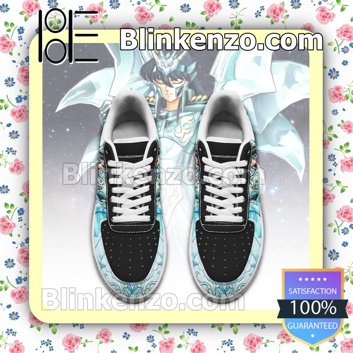 Top Selling Dragon Shiryu Uniform Saint Seiya Anime Nike Air Force Sneakers