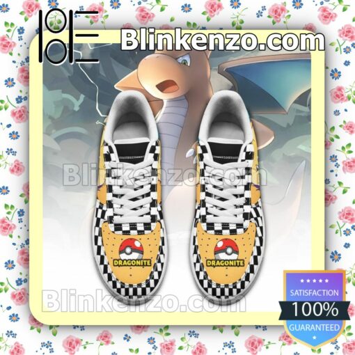 Dragonite Checkerboard Pokemon Nike Air Force Sneakers a
