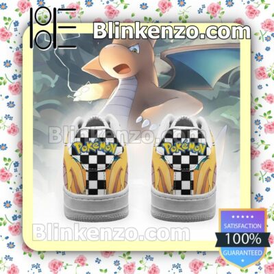 Dragonite Checkerboard Pokemon Nike Air Force Sneakers b
