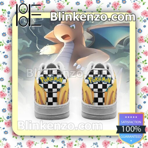 Dragonite Checkerboard Pokemon Nike Air Force Sneakers b