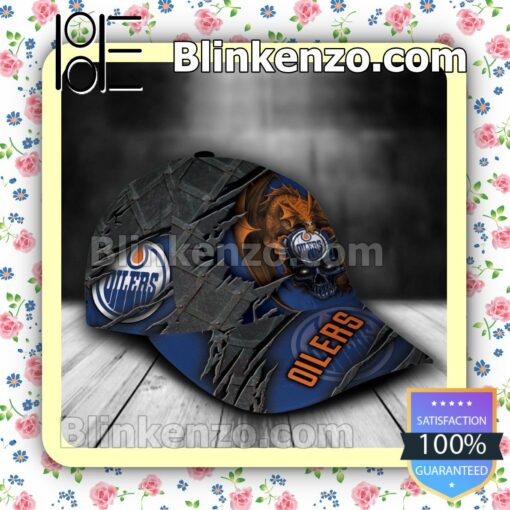 Edmonton Oilers Dragon Crack 3D NHL Classic Hat Caps Gift For Men a