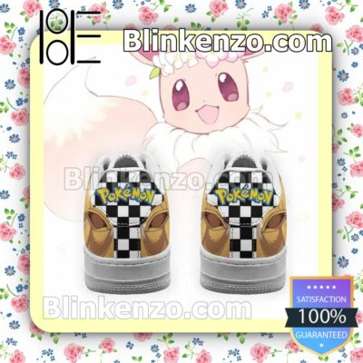 Eevee Checkerboard Pokemon Nike Air Force Sneakers b