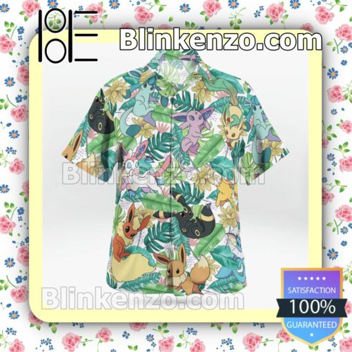 Eevee Evolutions Casual Button Down Shirts b
