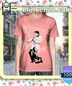 Elvis Presley Poster Pink The King Of Rock Custom Shirt