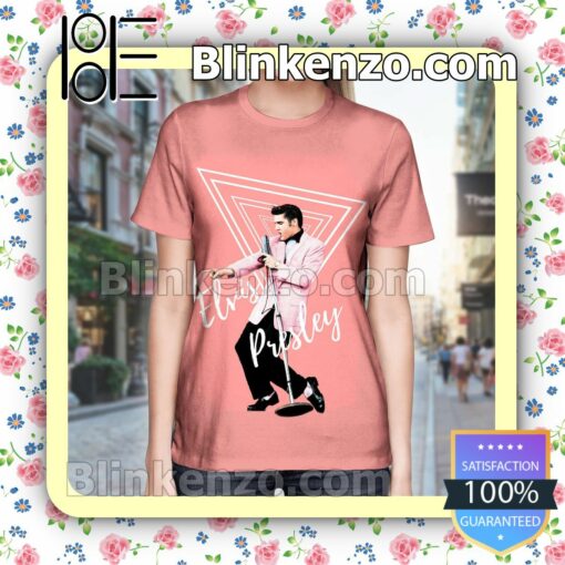 Elvis Presley Poster Pink The King Of Rock Custom Shirt