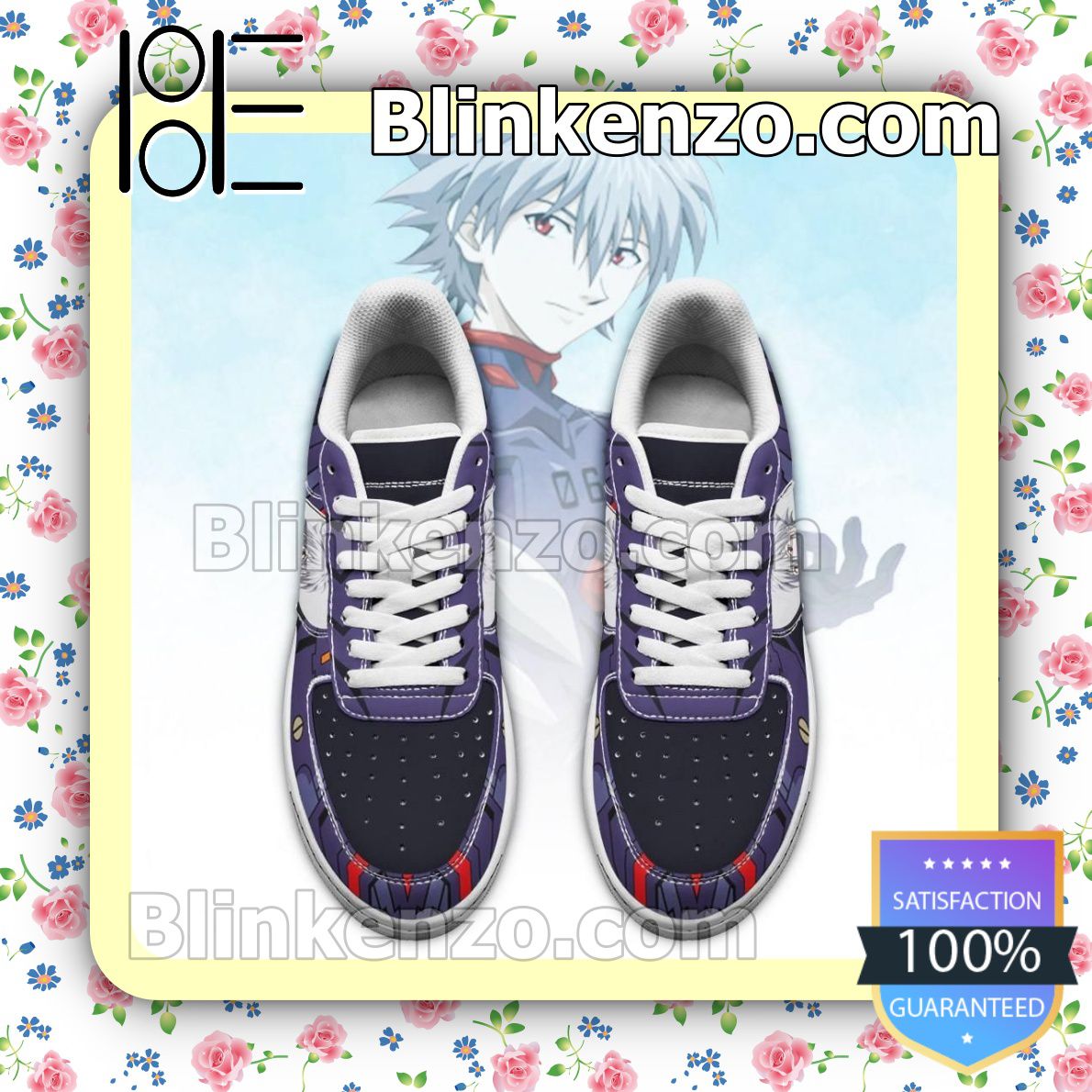 Sale Off Evangelion Kaworu Nagisa Neon Genesis Evangelion Nike Air Force Sneakers