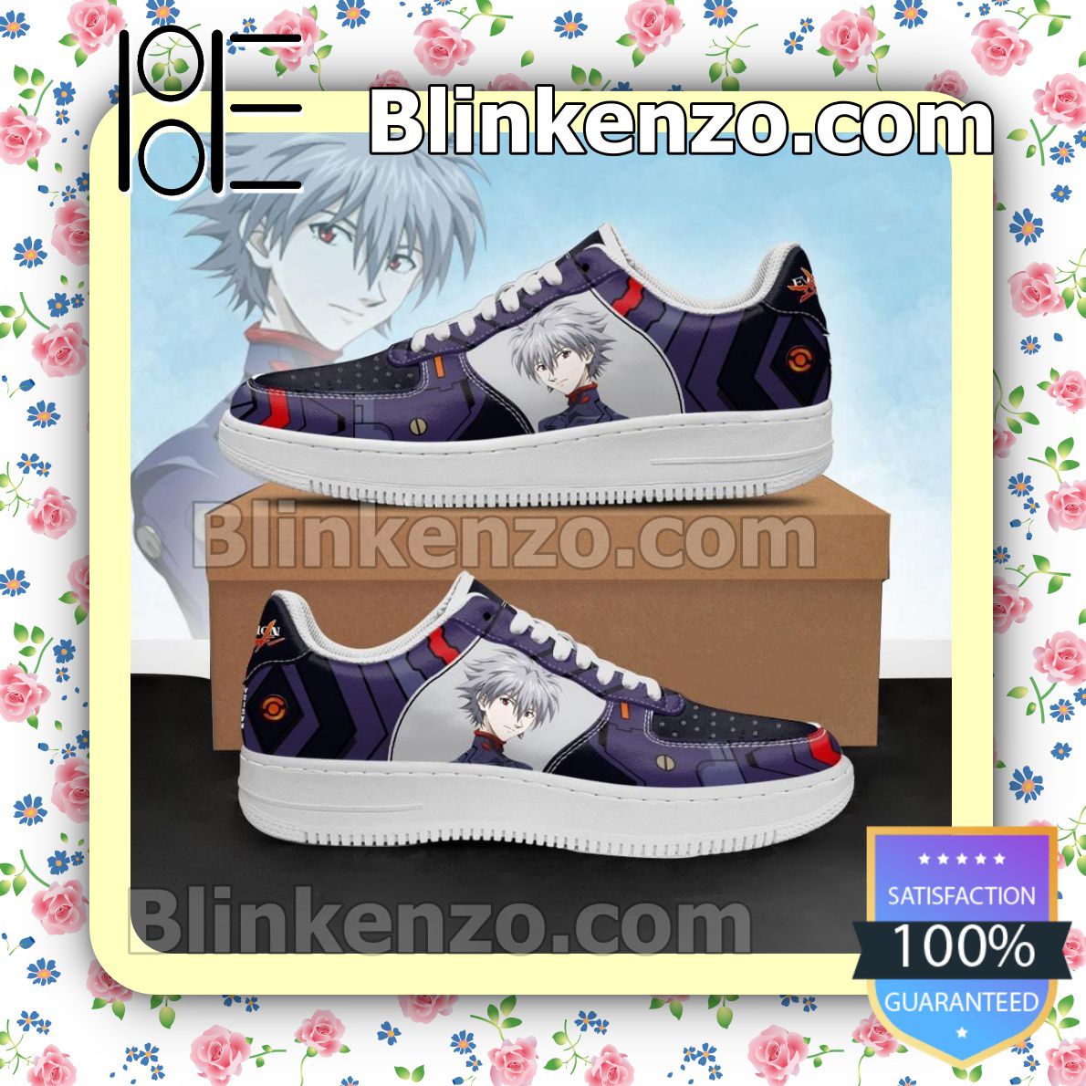 US Shop Evangelion Kaworu Nagisa Neon Genesis Evangelion Nike Air Force Sneakers