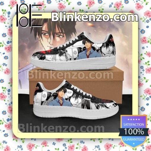 Evangelion Ryoji Kaji Neon Genesis Evangelion Nike Air Force Sneakers