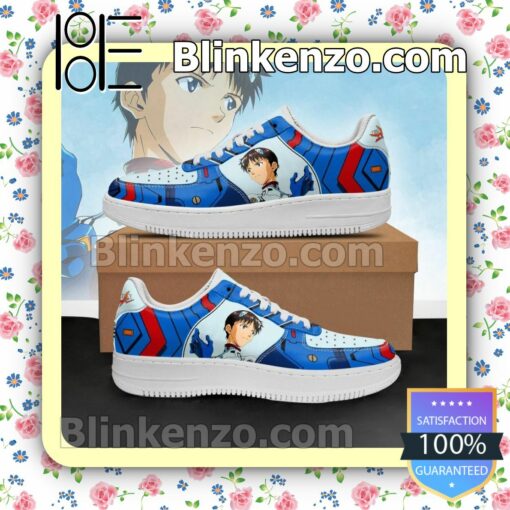 Evangelion Shinji Ikari Neon Genesis Evangelion Nike Air Force Sneakers