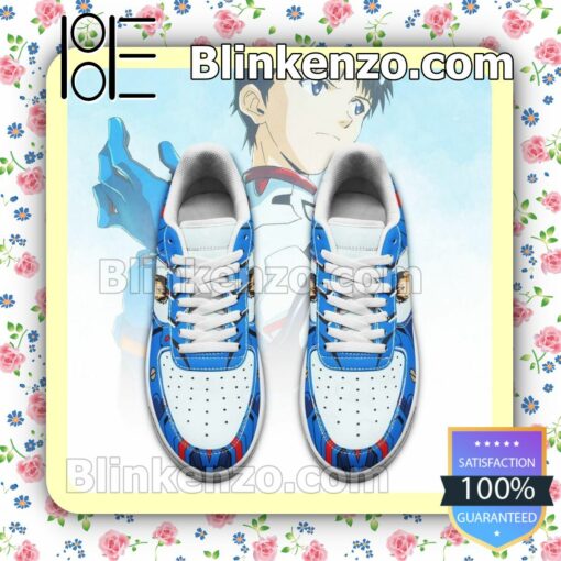 Evangelion Shinji Ikari Neon Genesis Evangelion Nike Air Force Sneakers a
