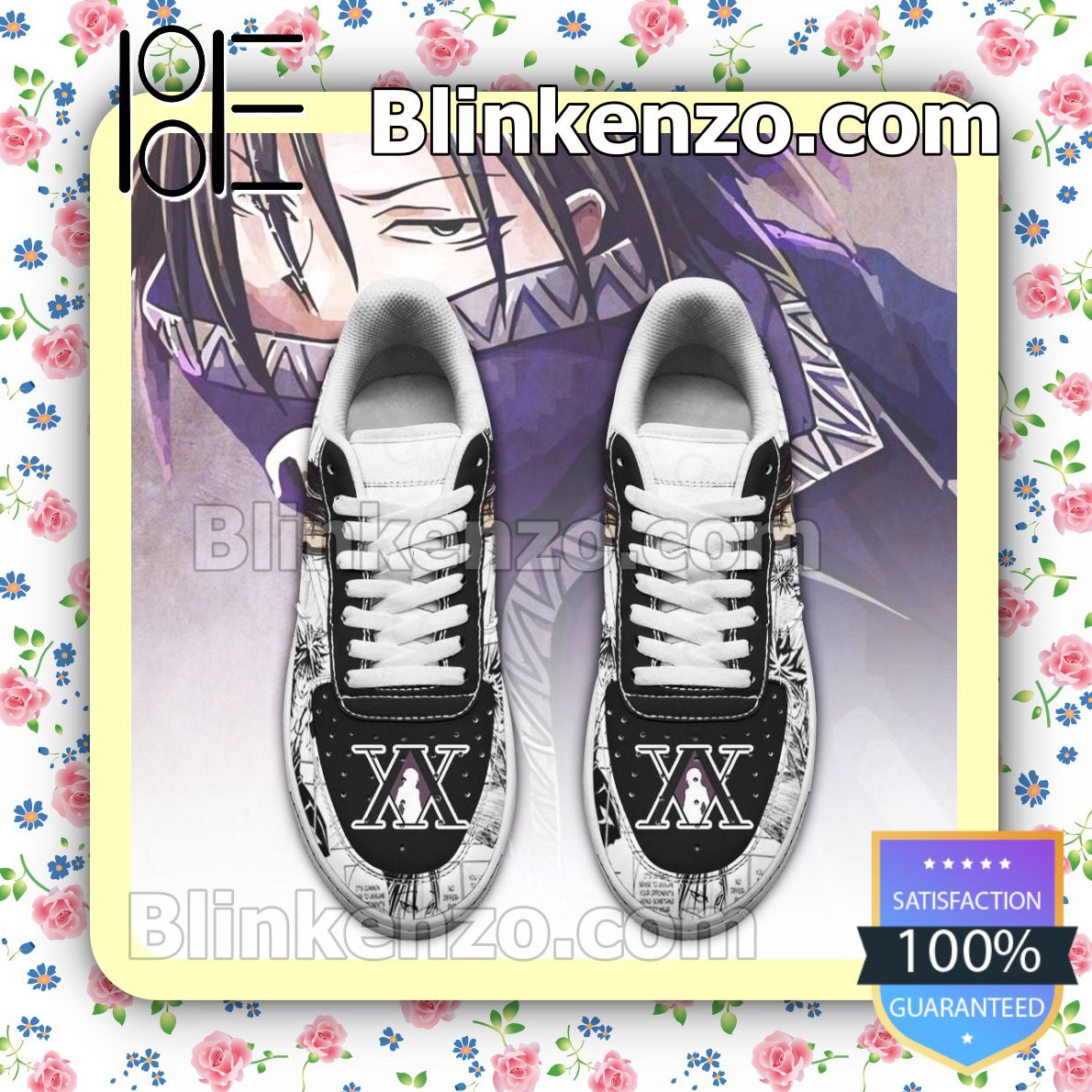 Real Feitan Hunter X Hunter Anime Nike Air Force Sneakers