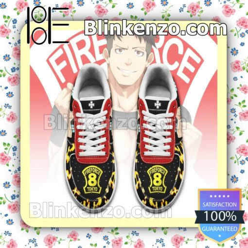 Fire Force Akitaru Obi Costume Anime Nike Air Force Sneakers a