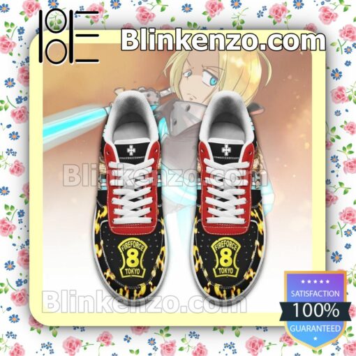 Fire Force Arthur Boyle Costume Anime Nike Air Force Sneakers a