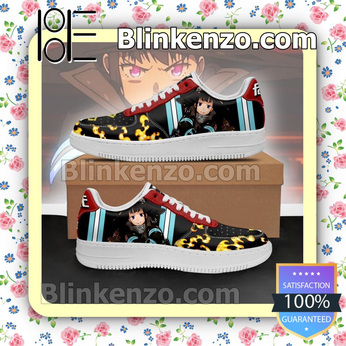 Etsy Fire Force Maki Oze Costume Anime Nike Air Force Sneakers
