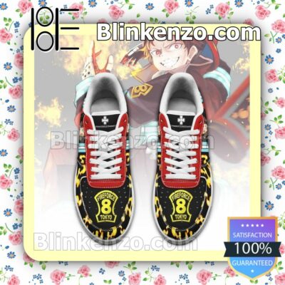 Fire Force Shinra Kusakabe Costume Anime Nike Air Force Sneakers a