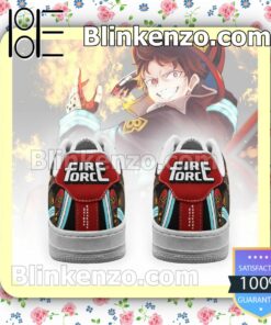 Fire Force Shinra Kusakabe Costume Anime Nike Air Force Sneakers b
