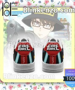 Fire Force Takehisa Hinawa Costume Anime Nike Air Force Sneakers b