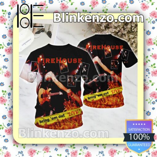 Firehouse Bring 'em Out Live Album Cover Short Sleeve Tee