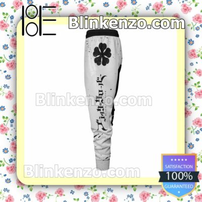 Five Leaf Black Clover Black And White Gift For Family Joggers c