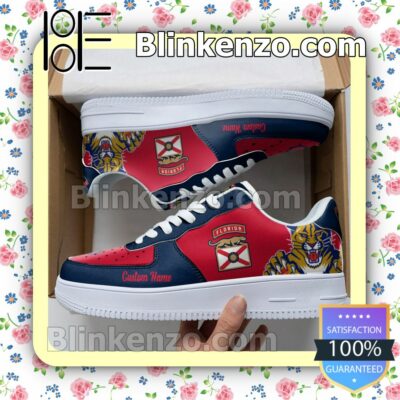 Florida Panthers Mascot Logo NHL Hockey Nike Air Force Sneakers