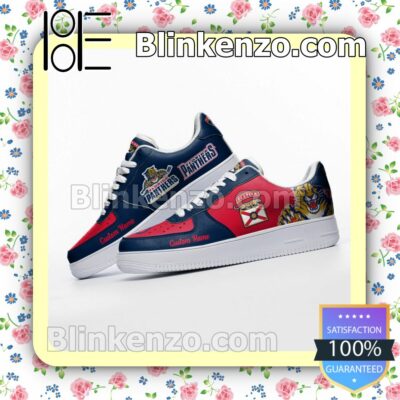 Florida Panthers Mascot Logo NHL Hockey Nike Air Force Sneakers b