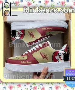 Florida State Seminoles Mascot Logo NCAA Nike Air Force Sneakers