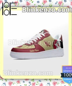 Florida State Seminoles Mascot Logo NCAA Nike Air Force Sneakers a