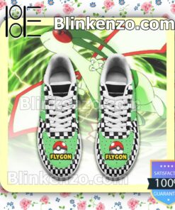 Flygon Checkerboard Pokemon Nike Air Force Sneakers a