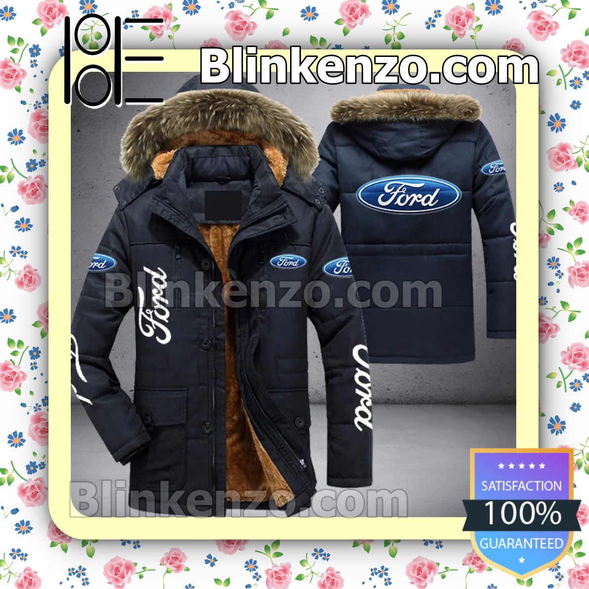 Only For Fan Ford Motor Company Men Puffer Jacket