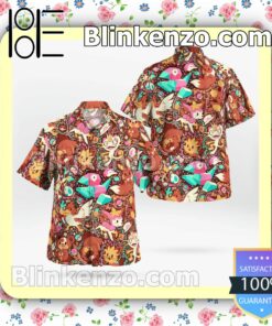 Forest Pokemon Casual Button Down Shirts